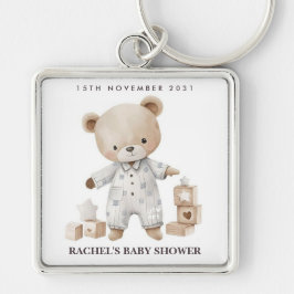Chaveiro Personalizado de Urso de Pelúcia para Chá