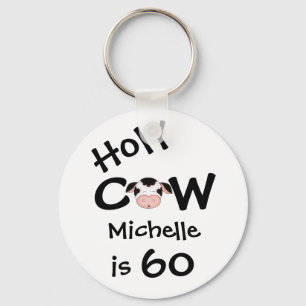 Chaveiro personalizado do aniversário da vaca