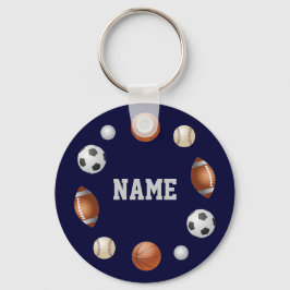 Chaveiro personalizado do mundo desportivo - Azul