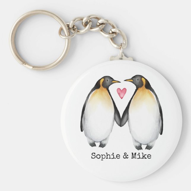 Chaveiro personalizado do Pinguin Love (Frente)
