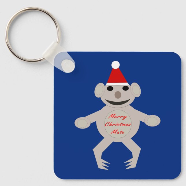 Chaveiro Personalizado do Urso Koala de Natal Australiano (Frente)