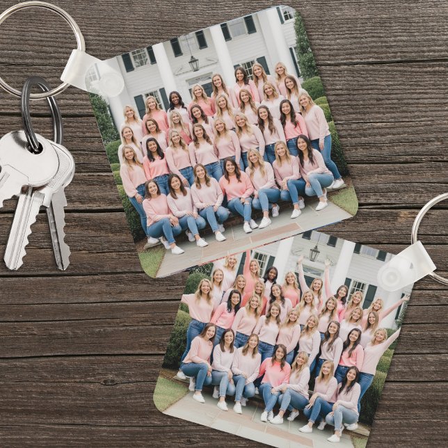 Chaveiro Personalizado Duas Faces Duas Fotos (Custom Double Sided Two Photo keychain)