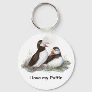 Chaveiro Personalizado "Eu amo meu Puffin", Puffins Caqueir