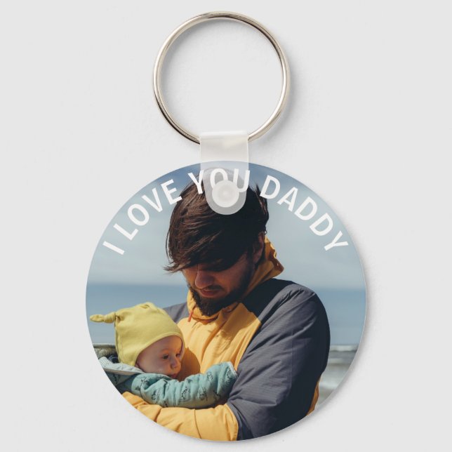 Chaveiro Personalizado Eu Te Amo Papai, Foto, (Frente)