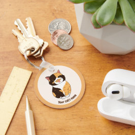 Chaveiro Personalizado Gato Calio Fofo