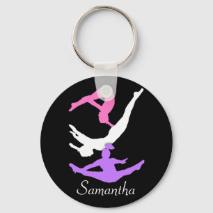 Chaveiro personalizado gymnast do trampolim