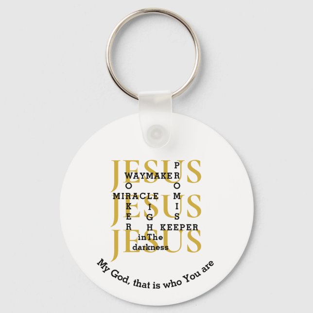 Chaveiro Personalizado JESUS Waymaker Christian (Frente)