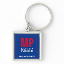 Personalizado Moderno Azul Vermelho Branco Monogra