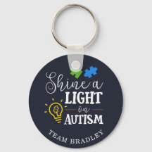 Personalizado Mostra Uma Luz no Autismo Equipe Cor