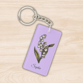 Chaveiro Personalizado para a Flor de Nascimento Lily Chave