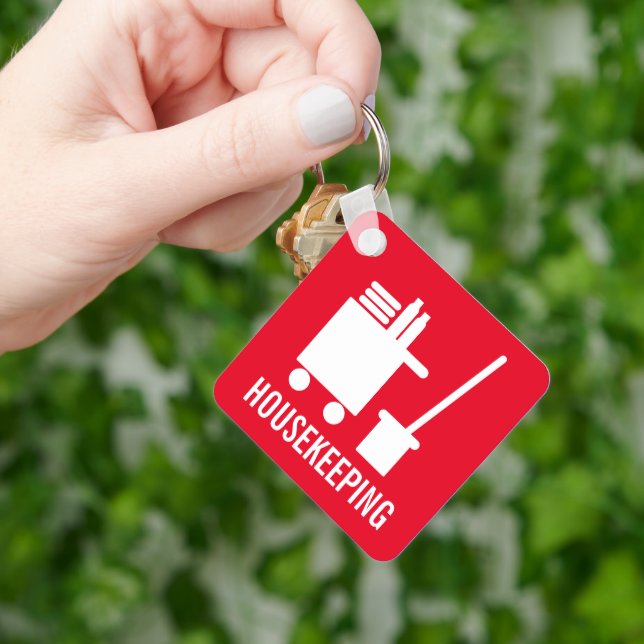 Chaveiro personalizado para limpeza de quartos de  (Mão)