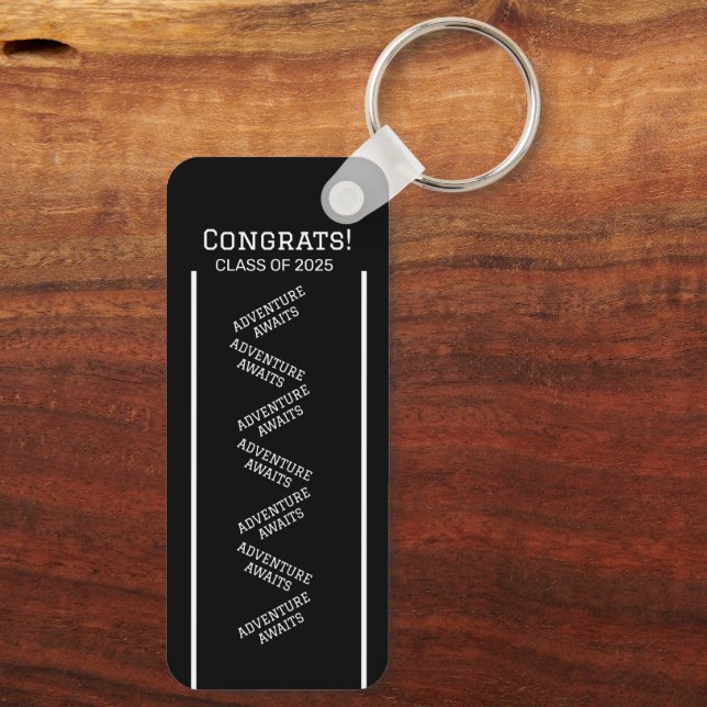 Chaveiro Personalizado Preto e Branco (Verso)