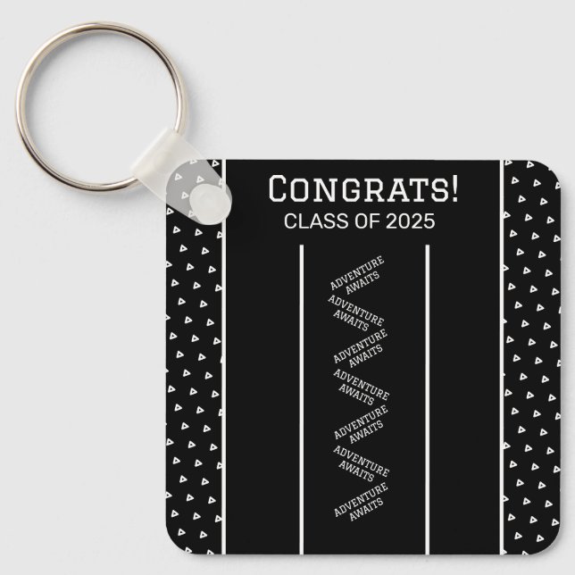 Chaveiro Personalizado Preto e Branco (Frente)