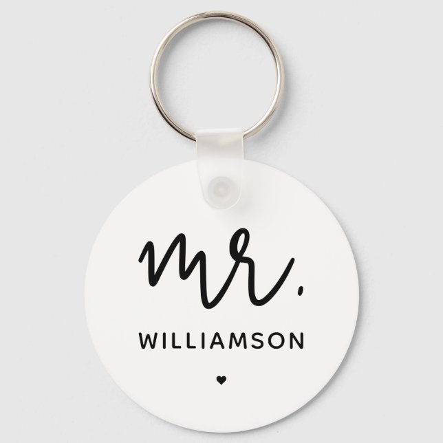 Chaveiro Personalizado Sr. | Casamento Minimalista Novo Cas (Frente)