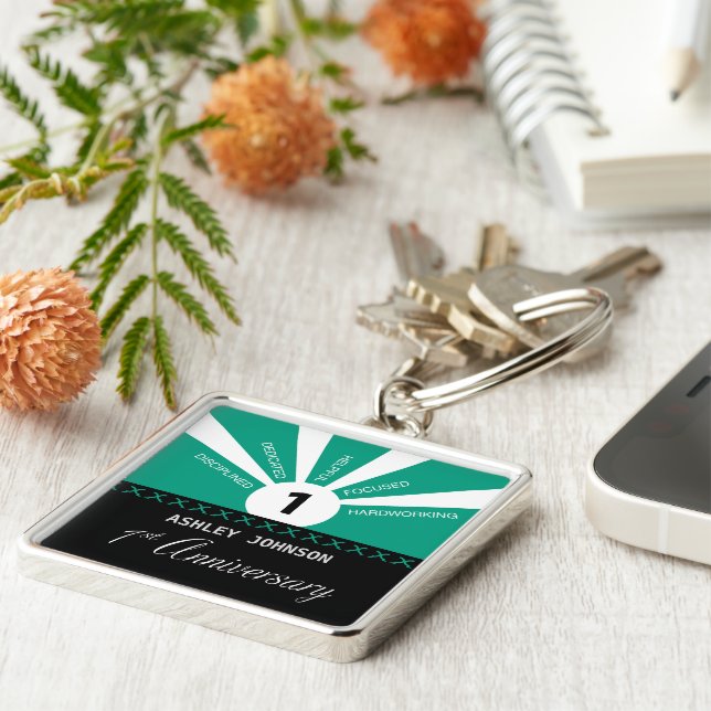 Chaveiro Personalizar, Aniversário de Funcionários de 1rua  (Lateral)