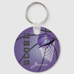 Chaveiro Personalizar Basquete Roxo