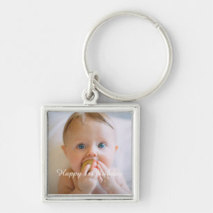 Chaveiro personalizar lembrança de foto de aniversário feli