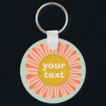 Chaveiro PERSONALIZAR Nome de etiqueta de girassol rosa-ros<br><div class="desc">Decorre sua roupa com este chaveiro de arte legal. Faz um presente excelente! Você pode personalizá-lo e adicionar texto também. Procure em meu compro muito mais cores e padrões! Avise-me se quiser algo personalizado também.</div>