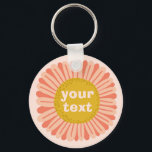 Chaveiro PERSONALIZAR Nome de etiqueta de girassol rosa-ros<br><div class="desc">Decorre sua roupa com este chaveiro de arte legal. Faz um presente excelente! Você pode personalizá-lo e adicionar texto também. Procure em meu compro muito mais cores e padrões! Avise-me se quiser algo personalizado também.</div>