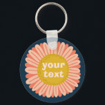 Chaveiro PERSONALIZAR Nome de etiqueta de girassol rosa-ros<br><div class="desc">Decorre sua roupa com este chaveiro de arte legal. Faz um presente excelente! Você pode personalizá-lo e adicionar texto também. Procure em meu compro muito mais cores e padrões! Avise-me se quiser algo personalizado também.</div>