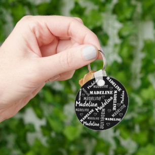 Chaveiro Personalizar o Nome do Coração da Nuvem de Arte Br