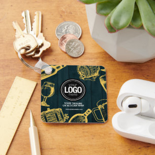 Chaveiro Personalizar o tema de cervejaria verde escura par