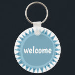 Chaveiro PERSONALIZAR o texto do Nome de etiqueta sol azul<br><div class="desc">Decorre sua roupa com este chaveiro de arte legal. Faz um presente excelente! Você pode personalizá-lo e adicionar texto também. Procure em meu compro muito mais cores e padrões! Avise-me se quiser algo personalizado também.</div>