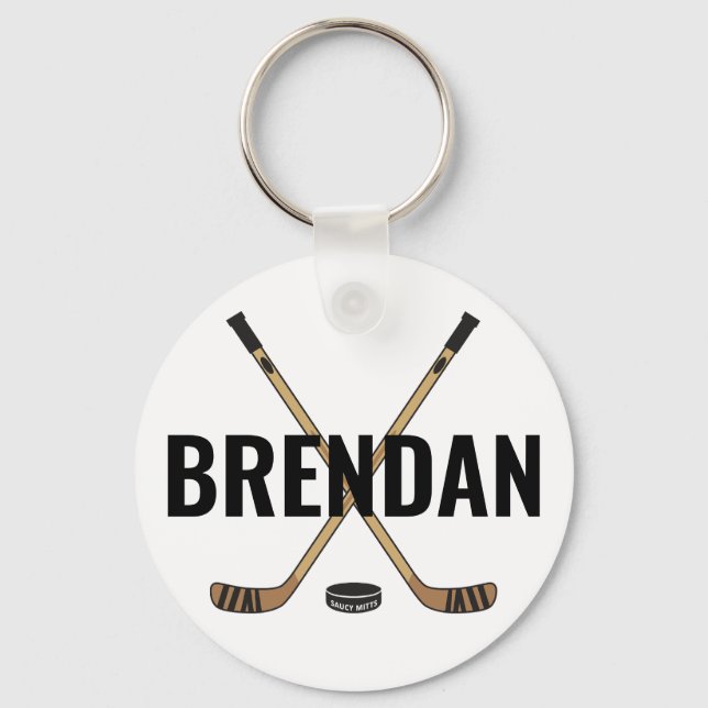 Chaveiro Personalizar os Sticks de Hockey Name (Frente)