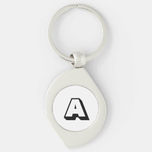 Chaveiro Personalizar, personalizar o monograma inicial do 