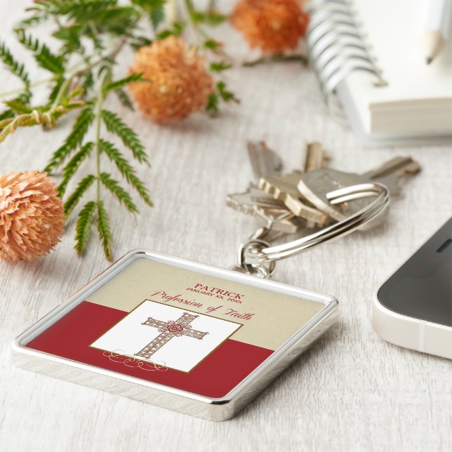 Chaveiro Personalizar, RCIA Bênçãos sobre a Profissão de Fé (Lateral)