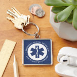 Chaveiro Personalizar símbolo EMT - Técnico médico de emerg<br><div class="desc">Símbolo de EMT personalizado Presentes Médicos de Emergência!</div>