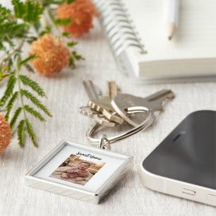 Chaveiro personalizar simples Premium Square personalizado