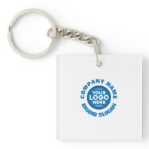 Chaveiro personalizável com nome e logotipo da emp