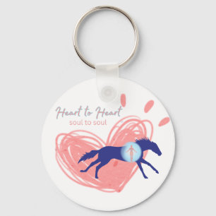Chaveiro Personalize 2 Lados Cavalo Coração para Coração Al