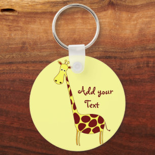 Chaveiro Personalize! Design de Girafa Fofa