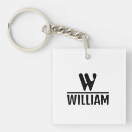 Chaveiro Personalize Monogram Name Acrylic Keychain