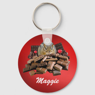 Chaveiro Personalize o Chipmunk do chocolate do dia dos