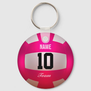 Chaveiro Personalize o rosa brilhante do voleibol