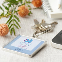 Personalize, pomba do batismo adulto em azul