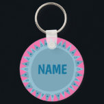 Chaveiro PERSONALIZE TI Nome de etiqueta sol azul Sun Seu t<br><div class="desc">Decorre sua roupa com este chaveiro de arte legal. Faz um presente excelente! Você pode personalizá-lo e adicionar texto também. Procure em meu compro muito mais cores e padrões! Avise-me se quiser algo personalizado também.</div>