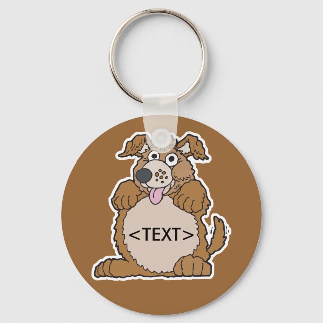 Chaveiro Personalize um Cachorro Encolhido,<TEXT> (Frente)