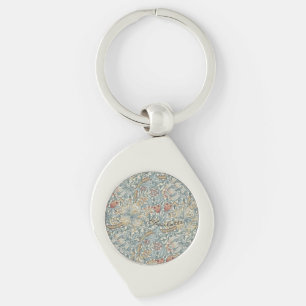 Chaveiro Personalize Vintage William Morris Ouro Lily