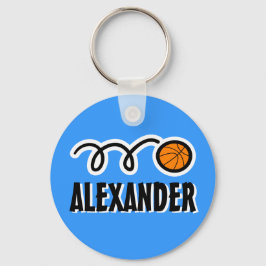 Chaveiro Personalized basketball keychain for kids name