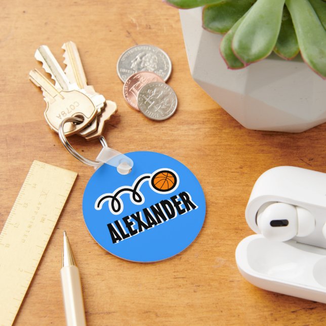 Chaveiro Personalized basketball keychain for kids name (Mesa)