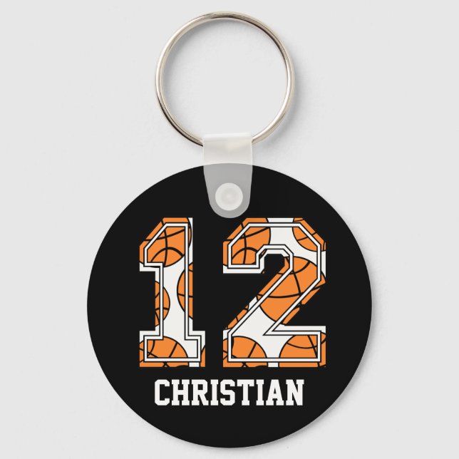 Chaveiro Personalized Basketball Number 12 (Frente)