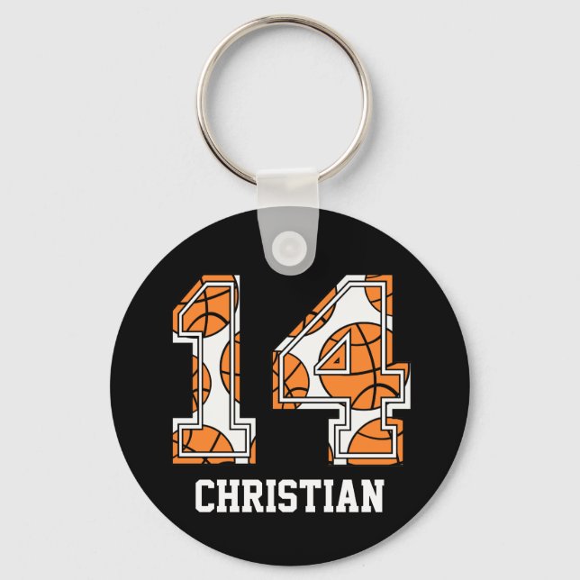 Chaveiro Personalized Basketball Number 14 (Frente)