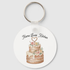 Chaveiro personalized Cake Keychain  Custom Name Baker Gift