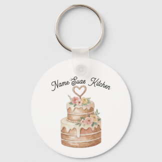 Chaveiro personalized Cake Keychain  Custom Name Baker Gift