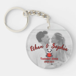 Chaveiro Personalized Couple Keychain with Romantic Message