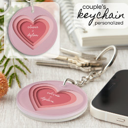 Chaveiro Personalized Couple's Heart